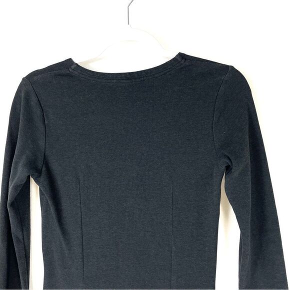 HORNY Toad Long Sleeve Black Crossover Wrap Dress - Picture 11 of 13